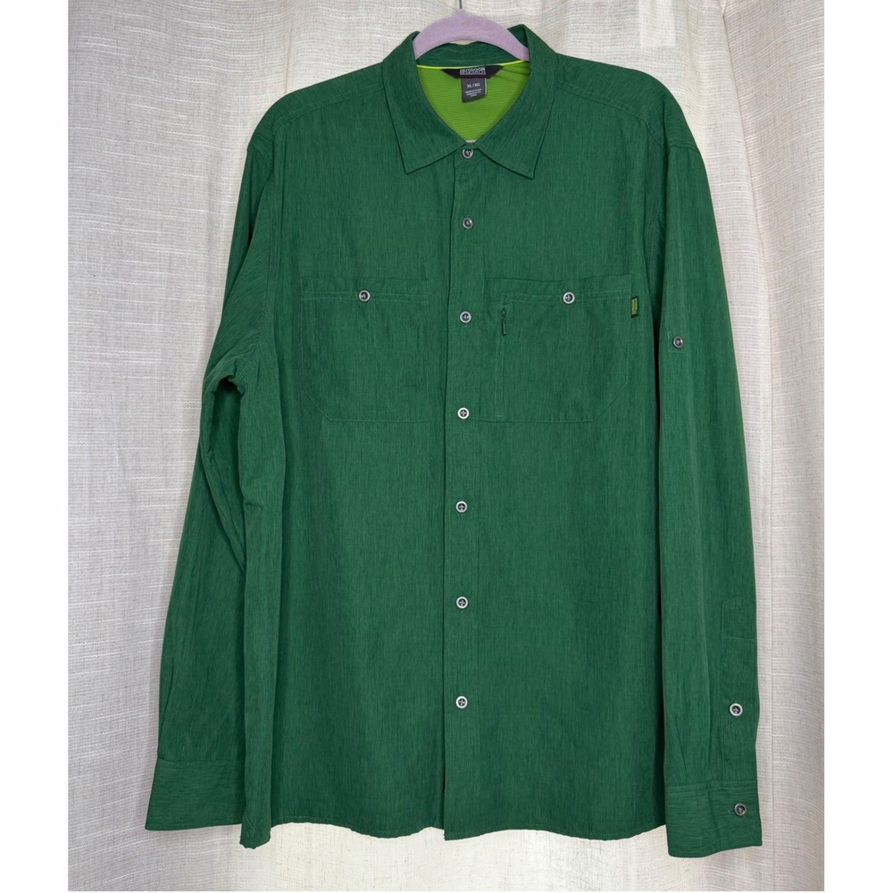 Outdoor Research Wayward Sentinel Button Up Shirt Green Hiking Men's Size XL